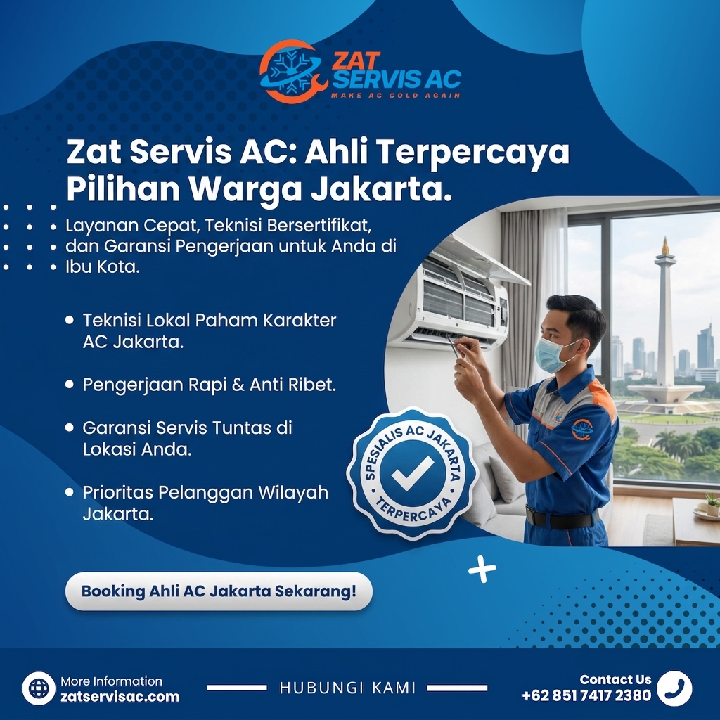 Zat Servis AC - Ahli Terpercaya Pilihan Warga Jakarta